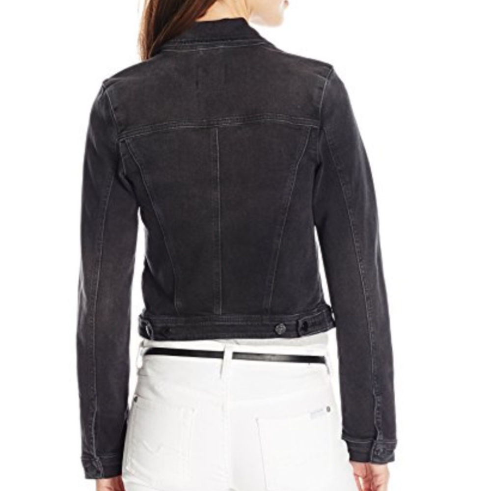 ❌SOLD❌NWT GUESS WASHED BLACK BIKER JACKET - Picture 3 of 4